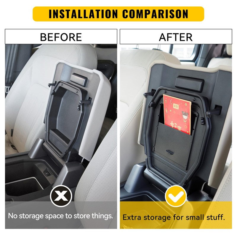 COOLAUTO Car Armrest Hidden Storage Box Tray Compartment Center Console