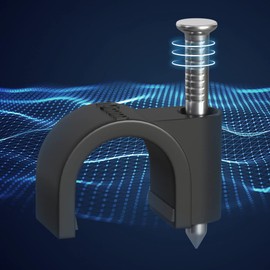 ALIMOTA Clip de cable - 400 clips de gestión de cable duraderos y confiables para ethernet, cables concéntricos y cables (6 mm, 7 mm, 8 mm, 10 mm, negro)