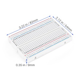 ELEGOO 6PCS 400 Points Breadboard Kit Solderless Breadboards for Arduino Project Small Bread Board Electronics for Circuits PCB Prototype Board