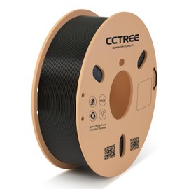 CCTREE 3D Printer PLA Basic Filament 1.75mm, Neatly Wound 3D Printer Filament 1kg Spool (2.2lbs) Accuracy +/- 0.02mm,High Speed PLA for Fast Printing Fit Most FDM 3D Printers (Black, 1KG)