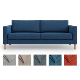MASTERS OF COVERS SLIPCOVER ONLY! Karlstad Replacment Slipcover Snug Fit Karlstad 3 Seat (Not 2 Seat) Sofa Cover Slipcover for The IKEA Karlstad Three Seat -Navy Blue
