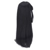 Black Doll Hair Soft Flexible Thick Hair with Bangs for