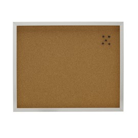 Mikasa Silver Framed Cork Board, Includes 5 Tacks, Silver, 21x17x1.5 Inch