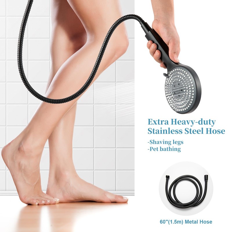 OFFO Handheld Shower Head Set, 6-Mode High Pressure Handheld Sprayer