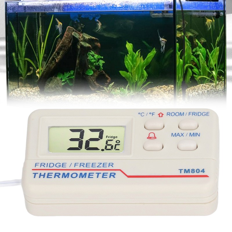 Refrigerator Thermometer Digital Fridge Freezer Temperature Meter Magnetic Back with