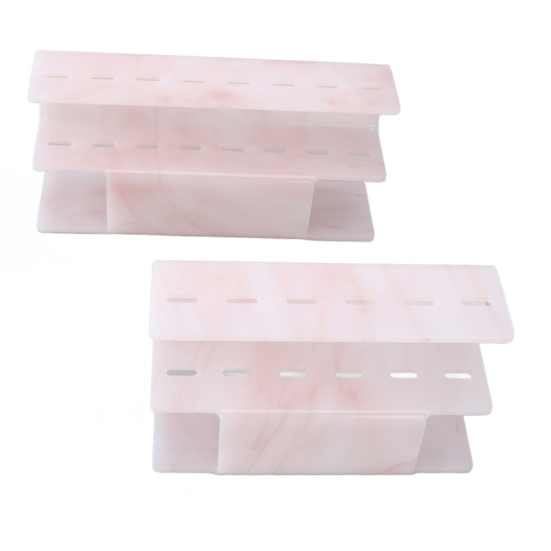 2Pcs Tweezers Organizer Rack 6 Holes and 8 Holes Plastic
