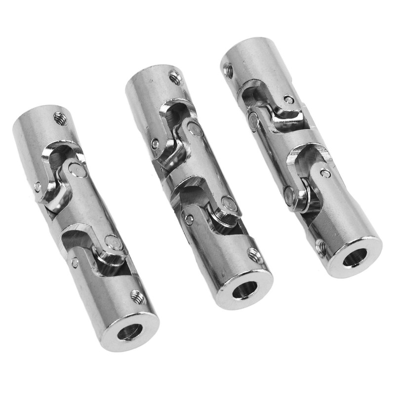 3Pcs 5mm to 5mm Inner Dia Rotatable Universal Steering Shaft