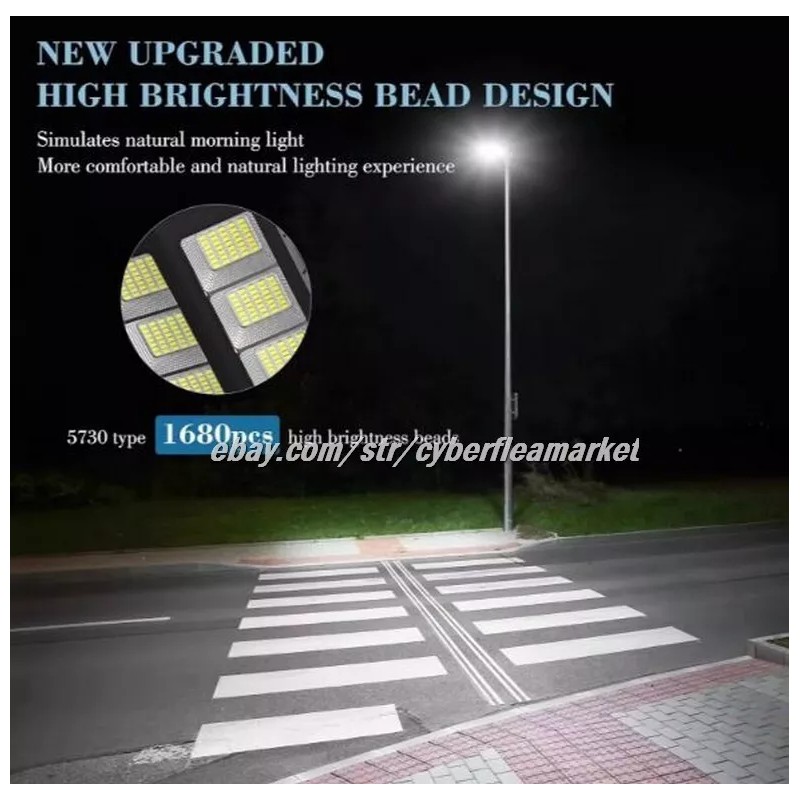 Bright 1200w 8kW Commercial Solar Street Light Outdoor Dusk to