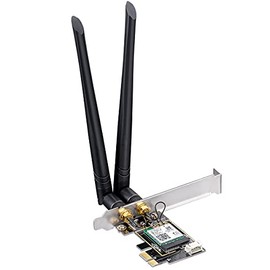 Cudy WE3000 AX 3000 Mbps Wireless WiFi 6 PCIe tarjeta para PC, Bluetooth 5.0, AX200 módulo interior, 2402Mbps+574Mbps WiFi 6 velocidades, Bluetooth 5.0/4.2/4.0, 802.11ax/ac/a/b/g/n, Windows 10 64 bits solamente