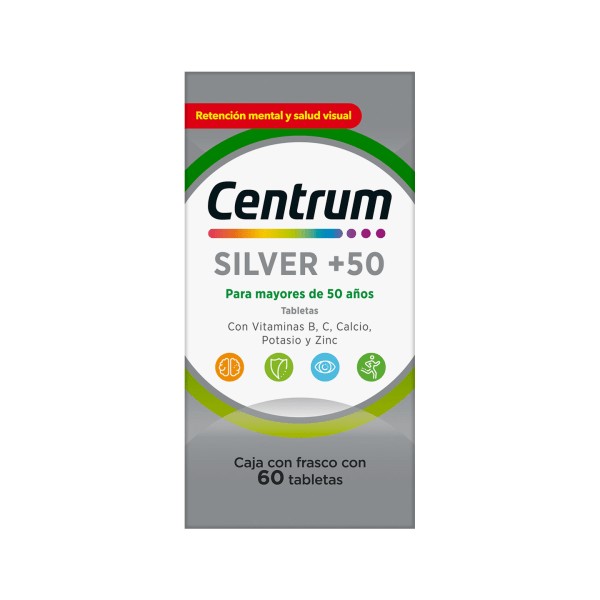 Centrum Silver 50 Años En Adelante Suplemento Alimenticio Con 60 Tabletas
