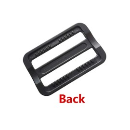 D DrNeeko 20 Pcs 1-1/2 Inch Black Plastic Tri-Glide Slides Button Adjustable Webbing Triglides Slider Buckle for Belt Backpack and Bags (38mm, Black)