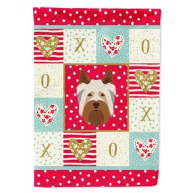 Caroline's Treasures CK5183CHF Australian Silky Terrier Canvas House Size Outdoor-Flags, Multicolor
