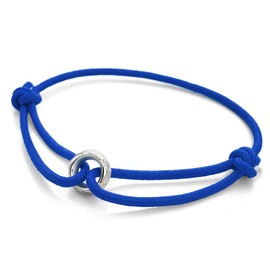 2PIECES so0535 Silver Accessory Bracelet Unisex Wave Hawaiian Jewelry, Rubber Silver Stainless Steel