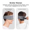 Umisleep Schlafmaske, Premium-Modal-Baumwolle, Lichtblockierend, Bequemes Konturdesign, Verstellbare Einheitsgröße Long Cotton,Grau