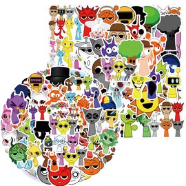 110PCS Sp-runki Cartoon Collection Vinyl Stickers,Sp-runki Team Stickers Mixed Colorful Sp-runki Stickers Teens Adults Gift,Stickers Pack for Skateboard,Sports Vinyl Waterproof Sticker Decals