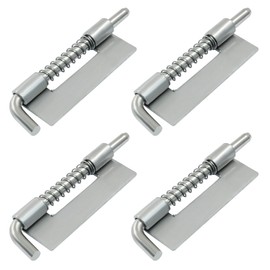 Unlorspy Unlorspy 4Pcs Stainless Steel Flat Pin Spring Latch Without Hole, 85mm/3.35" Length Spring Latch Hinge Latch for Cabinet Door (2Pcs Left and 2Pcs Right)