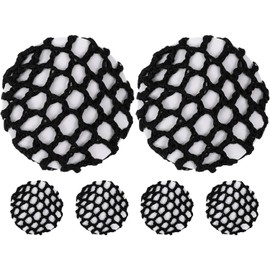 ABOOFAN 6 redecillas para el cabello: Redecillas invisibles de punto elástico, cubre moños, sujetadores de coleta de malla, accesorios para el cabello para patinaje, ballet y danza.