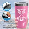 Badminton Player Pink Edition Viking Tumbler 20oz - Doubles partner