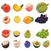 Redvigh Mini Mixed Fruits 17Pcs, Artificial Fruit Miniature Resin Fruits