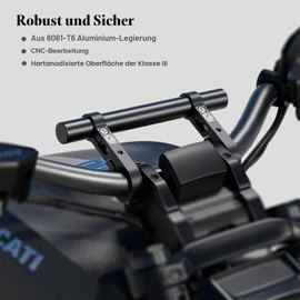 BRCOVAN Aluminium Alloy Handlebar Extension with 200 mm Long Cross Bar, Handlebar Extension with Double Clamp Base for 22/25/28.6/32 mm Diameter Handlebar for Bicycle, Motorcycle, Scooter, ATV, Black