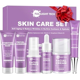 Juego de 6 piezas de cuidado de la piel antienvejecimiento con retinol coreano, hidrata, hidrata, hidrata, cuidado de la piel facial, kit de rutina de