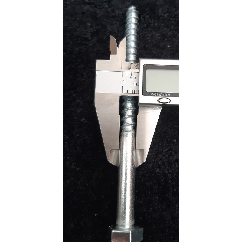LLB 300mm Screws M10 Coach Screws Wood Hex Head Width