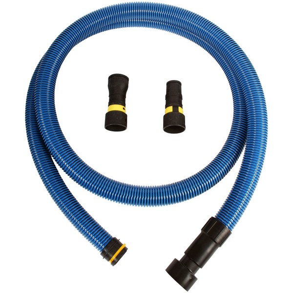 Cen-Tec Systems 94511 Antistatic Wet/Dry Vacuum Hose for Shop Vacs with Universal Power Tool Adapter Set, 10 Ft, Blue