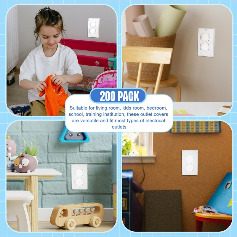 Thyle 200 Pcs Outlet Covers Bulk Child Baby Proofing Proof