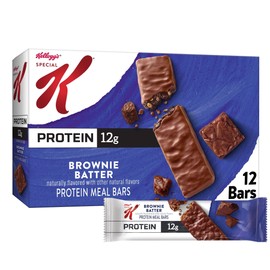 Kellogg's Special K Protein Meal Bars, Meal Replacement, Protein Snacks, Value Size, Brownie Batter, 19oz Box (12 Bars)