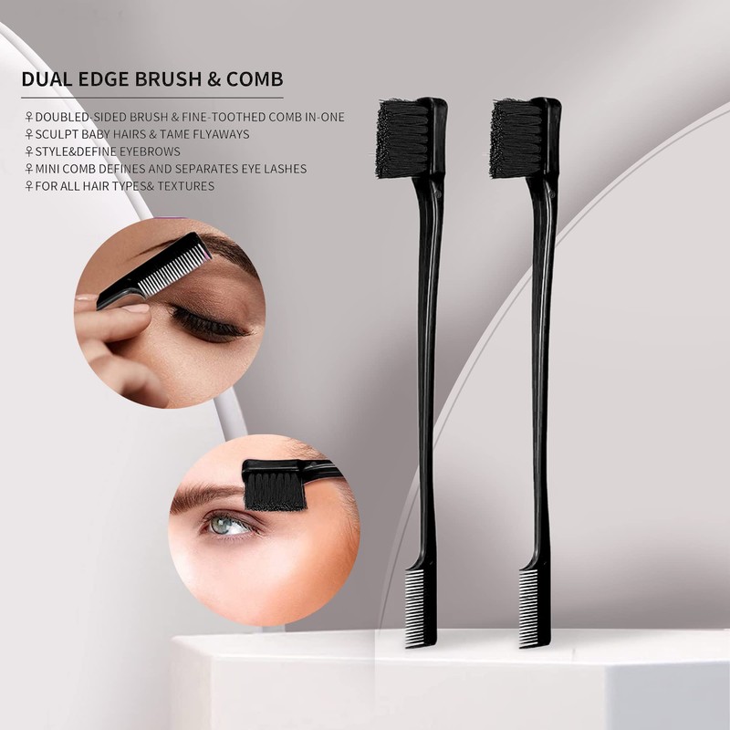 Soft 'N Style Double Sided Edge Control Hair Brush Comb