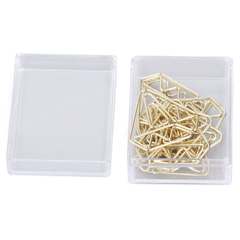100pcs Metallic Paper Clips Golden Electroplating Process Anti Rust Paper