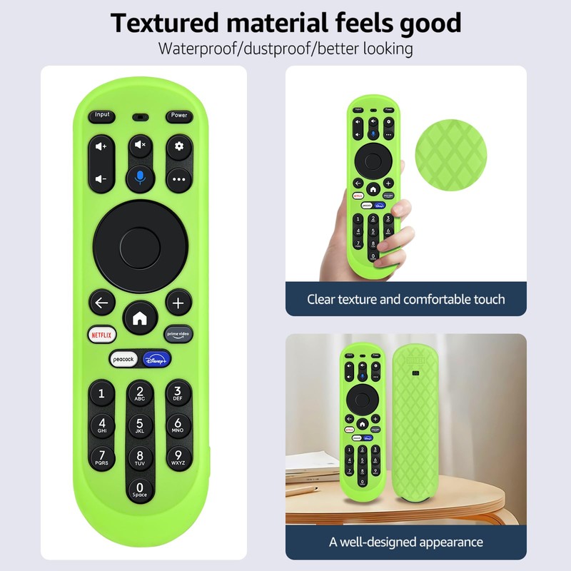 PZL 2 Pack Glow Silicone Case for Xumo TV Remote,
