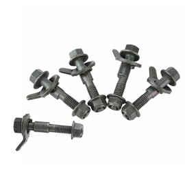 Qiilu 0.47 "/ 12 mm Kit de pernos de leva ajustables, 5 piezas de 12 mm Vehículos de acero Alineación de cuatro ruedas Kit de inclinación ajustable Perno de leva verde del ejército