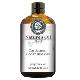 Cardamom Cedar Blossom Fragrance Oil (60ml) for Diffusers, Soap Making, Candles, Lotion, Home Scents, Linen Spray, Bath Bombs, Slime