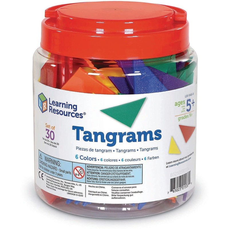 Learning Resources Classpack Tangrams, Set of 30 (210 pcs), 6