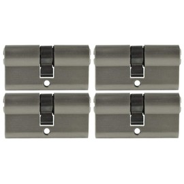 4x Cylinder Lock Keyed Alike 70 mm PZ 35/35 mm with 10 Reversible Keys