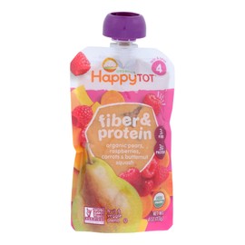 UD_Happy Tot Organic Toddler Food Stage 4 Pear Raspberry Butternut Squash Carrot 4 Oz Case 16 High Fruit Vegetable Machines