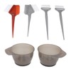 PACKOVE 4pcs Mixing Bowls Hair Dye Combs Handle Design for