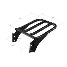 TCT-MT Sissy Bar Backrest Detachable Luggage Rack Rear Carrier Fit for Harley Heritage Softail Sportster Dyna 2006-Later FXD FXDB FXDL Black