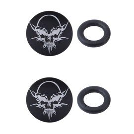 BESPORTBLE End Cap Crank Caps Crank Screw Bike Crank Cover Skull Pattern Aluminum Alloy Cycling Crank Waterproof Ring Plug For Mountain Bike Black 2PCS Cranksets Covers End Plug