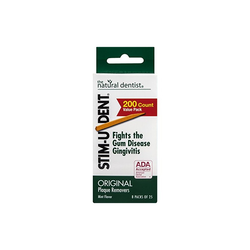 The Natural Dentist Stim-U-Dent Original Plaque Removers, Wooden Plaque Removers,
