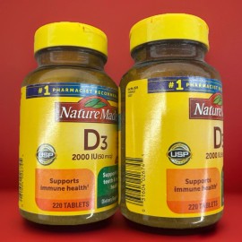Nature Made 2x NatureMade D3 2000 IU 220 (440)  Tabs Exp 1/26