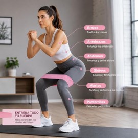 5 PCS Bandas de Resistencia para Ejercicio, Bandas de Resistencia de Tela Antideslizantes, 5 Niveles de 20 a 120 lb, para Entrenamiento de Fuerza, Yog