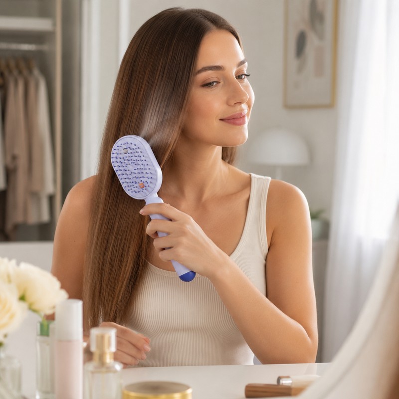 Rechargeable Water Spray Hair Brush for Women – USB-C Detangling