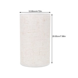 OSALADI Drum Lampshade E27 Beige Linen Cylinder Lampshade Spider Construction Lampshade Replacement Light Cover for Table Floor Lamp 20 x 12 x 12 cm