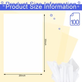 Gersoniel 100 Sheets 20 x 30 Inch No Acid Free White Archival Tissue Paper for Clothing Storage Unbuffered for Storing and Preserving Clothes Textiles Linens Present Wrap