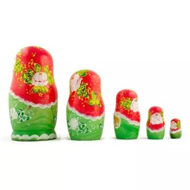 BESTPYSANKY Set of 5 Olga Nesting Dolls 6.5 Inches