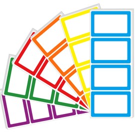 Yeachlaing 6 Colors Name Tag Stickers,240PCS Waterproof Stickers Name Tags 3.5X2.25 Inch Name Labels for Office,School,Classroom and Home
