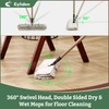 Eyliden Dual-Sided Flip Dust Mop - Microfiber Scrubbing & Chenille