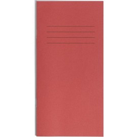 Rhino 8 x 4 Exercise Books, 32 Page / 12mm Lined Paper Notebook, 10 Pack, Writing Book, Office & School Stationery Supplies, Red